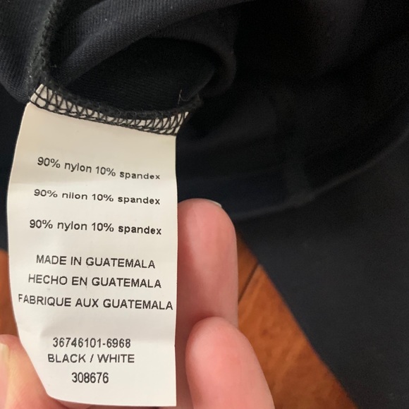 Bebe Sport Black/White Foldover Yoga Pants- S - Picture 10 of 11